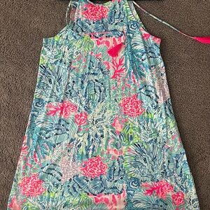 Vibrant Sleeveless Tropical Dress